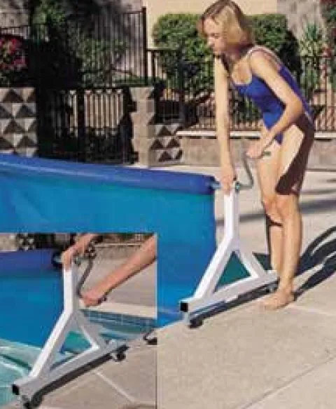 Horizon Pro Solar Cover Reel for Inground Pools White