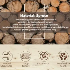 HOSAUNA 1 Person Spruce Wood Low EMF FAR Infrared Home Sauna with Control Panel