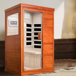 HOSAUNA Far Infrared Indoor Sauna for 1 Person with Control Panel