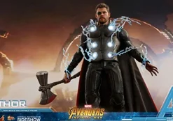 Hot Toys Marvel Avengers Infinity War Thor 1/6 Scale Action Figure Metallic Silver and Light Blue