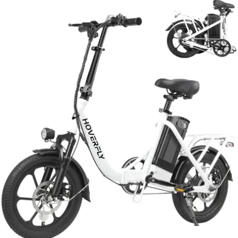 HOVERFLY 16″ Folding Electric Bike 350W White