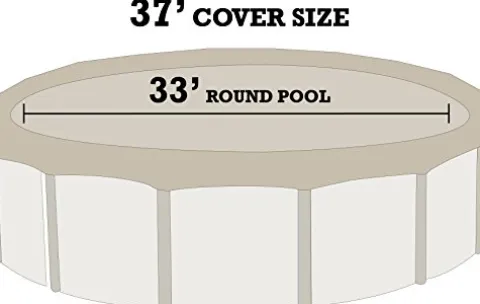 HPI Ultimate Winter Cover for 33-Foot Round Above-Ground Swimming Pools
