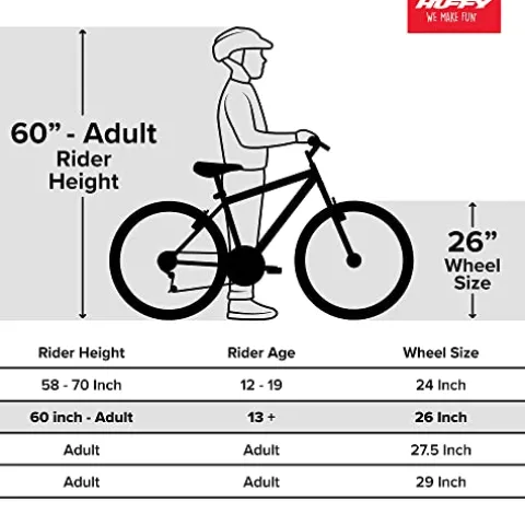 Huffy Maunga Mens Fat Tire Bike Black and Red