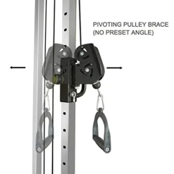 HulkFit Cable Crossover Weightlifting Pulley System Yellow