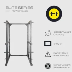 HULKFIT Elite Series Power Cage and Squat Rack Black