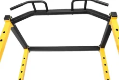 HULKFIT Home Gym Power Cage with Optional Attachments – Black & Yellow
