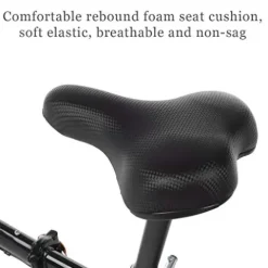 HUUH Folding Bikes for Adults 20″ 7 Speed City Folding Compact Bike Bicycle Urban Commuter Black