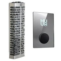 HUUM Steel Mini 3.5 kW Sauna Heater with UKU WiFi Control Mirror
