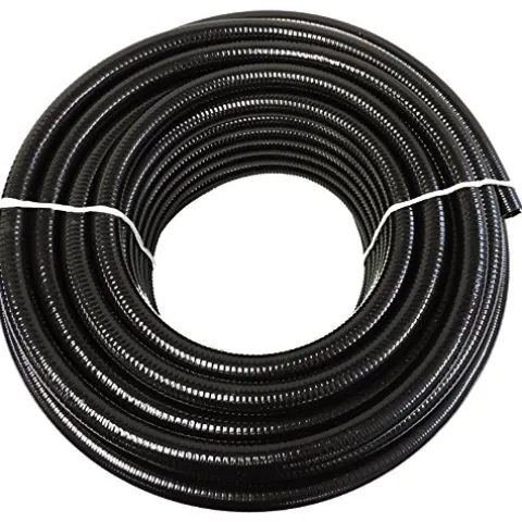 HydroMaxx 3″ Dia. x 50 ft Black Flexible PVC Pipe for Koi Ponds, Irrigation, and Water Gardens