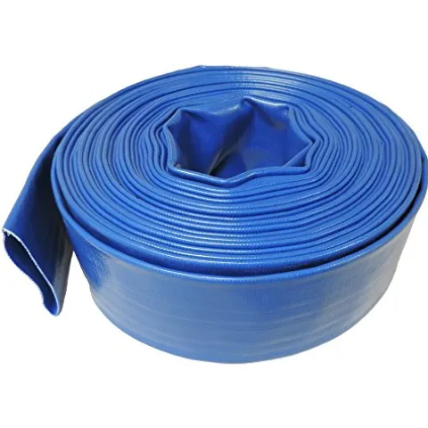 HydroMaxx 4″ Dia. x 300 ft Heavy Duty Reinforced PVC Lay Flat Hose Blue