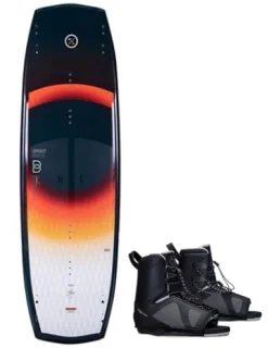 Hyperlite Baseline Mens Wakeboard 136 with Remix Bindings Black/Orange 136cm