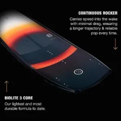 Hyperlite Baseline Wakeboard + Remix Bindings Wakeboard Package Black/Orange 146cm