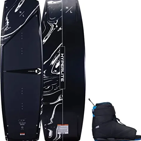 Hyperlite Cryptic Mens Wakeboard 134 W/Session Bindings Black 134cm/(4-8)