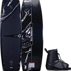 Hyperlite Cryptic Mens Wakeboard 138 W/Team OT Bindings Black 138cm