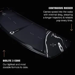 Hyperlite Cryptic Wakeboard + Remix Bindings Wakeboard Package – Perfect for Intermediate to Advanced Riders – 142cm Black