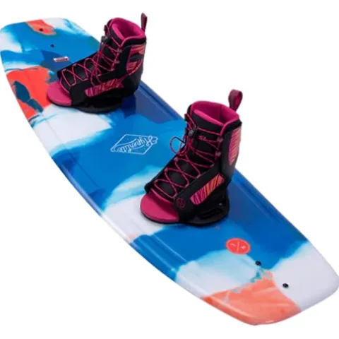 Hyperlite Divine Jr. Girls Wakeboard 119 W/Jinx Bindings Blue Multi Print