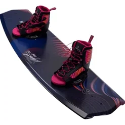Hyperlite Eden Womens Wakeboard 125 W/Jinx Bindings Black/Blue