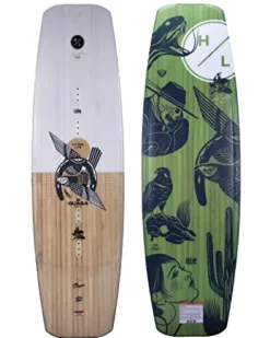 Hyperlite Guara Mens Wakeboard Wood Grain Green 150cm