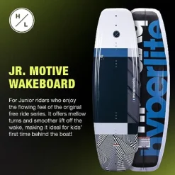Hyperlite Motive Jr. Kids Wakeboard Package with Remix Bindings Multi-color