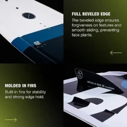 Hyperlite Motive Jr. Kids Wakeboard Package with Remix Bindings Multi-color