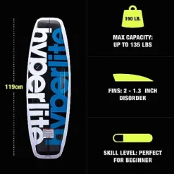 Hyperlite Motive Jr. Kids Wakeboard Package with Remix Bindings Multi-color