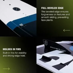 Hyperlite Motive Wakeboard + Frequency Bindings Package – Beginner to Intermediate Riders – 140cm