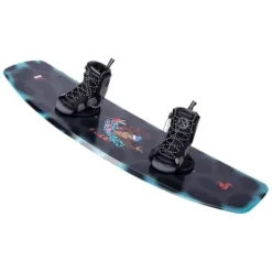 Hyperlite Murray Jr. Kids Wakeboard 120 W/Remix Bindings Black/Aqua 120cm