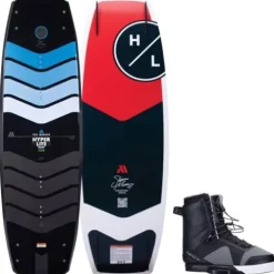 Hyperlite Murray Pro Mens Wakeboard 134 with Team X Bindings Black/Red 134cm