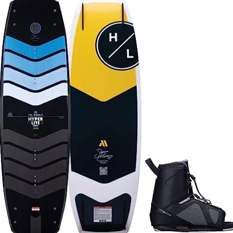 Hyperlite Murray Pro Mens Wakeboard 134 W/Team OT Bindings Black/Red 134cm/(7-10.5)