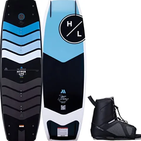Hyperlite Murray Pro Mens Wakeboard 134 W/Team OT Bindings Black/Red 134cm/(7-10.5)
