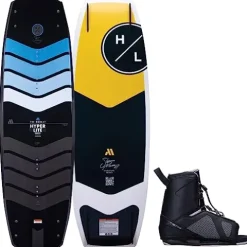 Hyperlite Murray Pro Mens Wakeboard 139 W/Team OT Bindings Black/Yellow