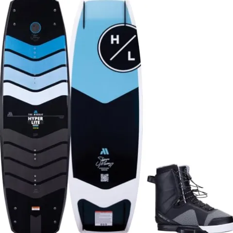 Hyperlite Murray Pro Men’s Wakeboard 144 with Team X Bindings Black/Grey