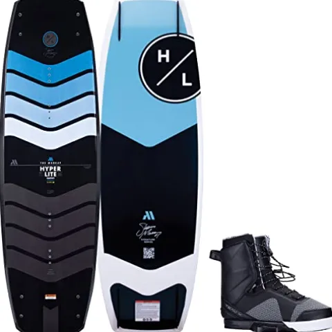 Hyperlite Murray Pro Mens Wakeboard 144 with Team X Bindings Black/Grey