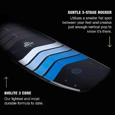 Hyperlite Murray Wakeboard with Open-Toe Adjustable Team Bindings Wakeboard Package Black/Grey