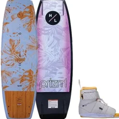 Hyperlite Prizm Womens Wakeboard 134 W/Viva Bindings Pink/Wood Grain 134cm (4-8.5)