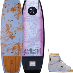 Hyperlite Prizm Womens Wakeboard 139 W/Viva Bindings Blue/Wood Grain 139cm