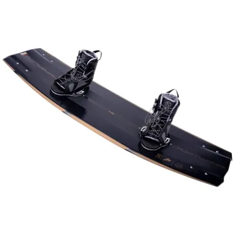 Hyperlite Rusty Pro Mens Wakeboard 140 W/Team OT Bindings Black/Gold 140cm/(7-10.5)