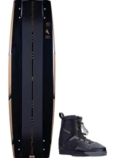 Hyperlite Rusty Pro Men’s Wakeboard 143 with Ultra Bindings Black/Gold 143cm