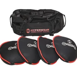 HYPERWEAR Adjustable Sandbag Workout Bag with SandBell Kettlebells LG 160lb Red