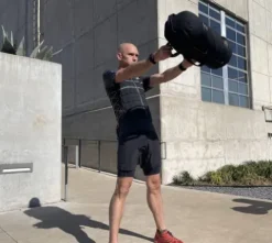 HYPERWEAR Adjustable Sandbag Workout Bag with SandBell Kettlebells LG 160lb Red