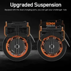 I INMOTION Inmotion V13 Electric Unicycle 22 Inch Self-Balancing EUC with 10000W Motor, 90mm Air Suspension, 124-Mile Range, 87 MPH Speed, 45° Climbing (Challenger)