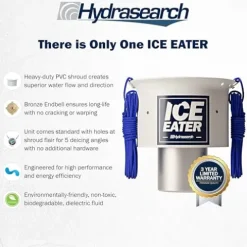 ICE EATER P250/50 Pond Deicer with 50ft Power Cord Blue