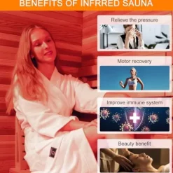 iDOTODO Far Infrared 2-Person Recliner Sauna Hemlock