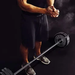 IFAST Barbell Weight Set 210 LBs Adjustable Chrome Cast Plates Squat Deadlift Home Gym – Men & Women