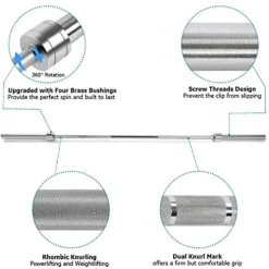 IFAST Home Gym 100LB Olympic Weight Set with 7Ft Barbell Bar