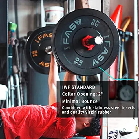 IFAST Olympic Weight Plates Set 370LB Bumper Plates