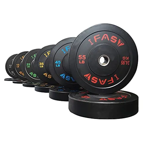 IFAST Olympic Weight Plates Set 370LB Bumper Plates