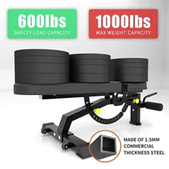 IFAST Power Cage LAT Pull Down System Full Body Workout Equipment with 230lbs Weight Plates and 7FT Barbell