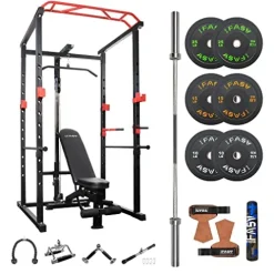 IFAST Power Cage with Lat Pulldown 1000 LBs Capacity Black