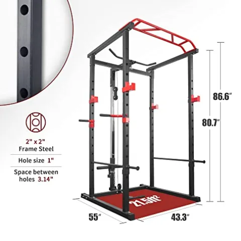 IFAST Power Cage with LAT Pulldown 1000 LBs Capacity Power Rack